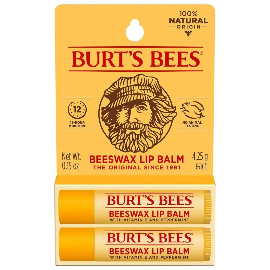 Burt's Bees 100% Natural Origin Moisturizing Lip Balm Original Beeswax 1