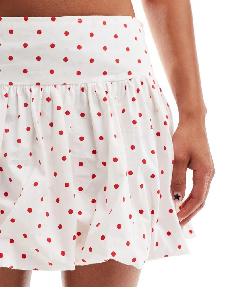 Motel Motel Exclusive kiyowo puffball mini skirt in polka dot 5