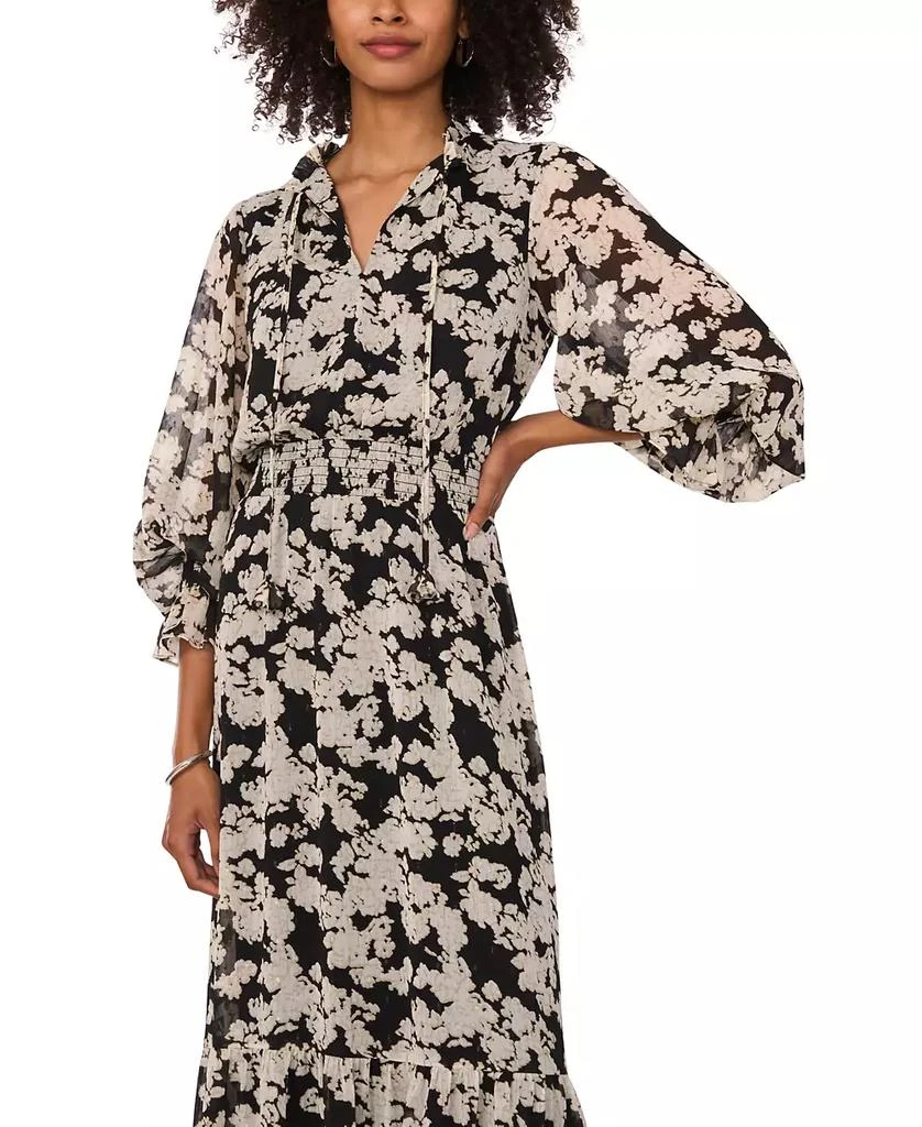 Vince Camuto Women's Floral-Print Smocked-Cuff Maxi Dress 3