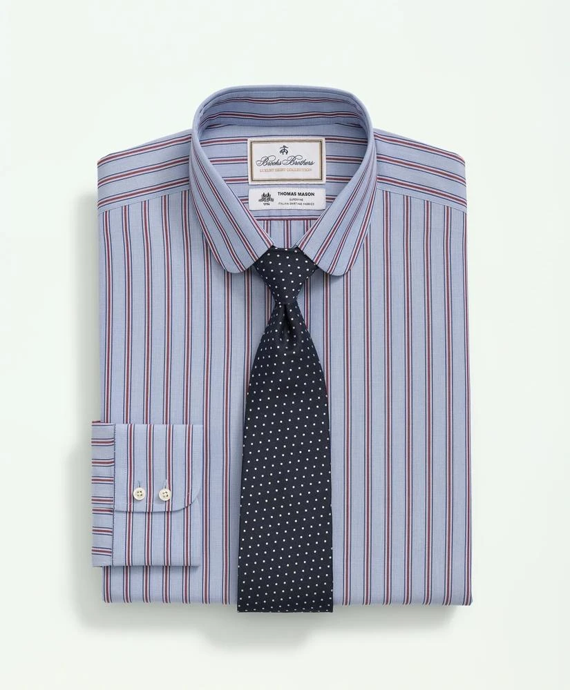 Brooks Brothers Brooks Brothers X Thomas Mason® Cotton Poplin Club Collar, Striped Dress Shirt 1