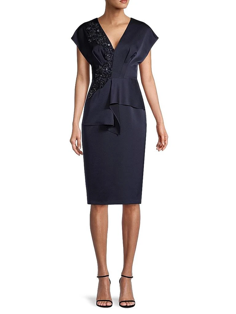 Aidan Mattox V-Neck Cocktail Dress 3