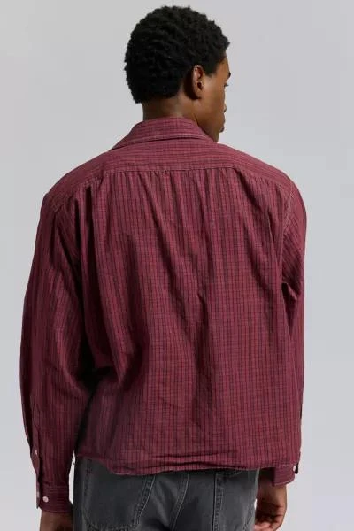 Urban Renewal ReMADE By UO Overdyed Wash Check Cropped Shirt 3
