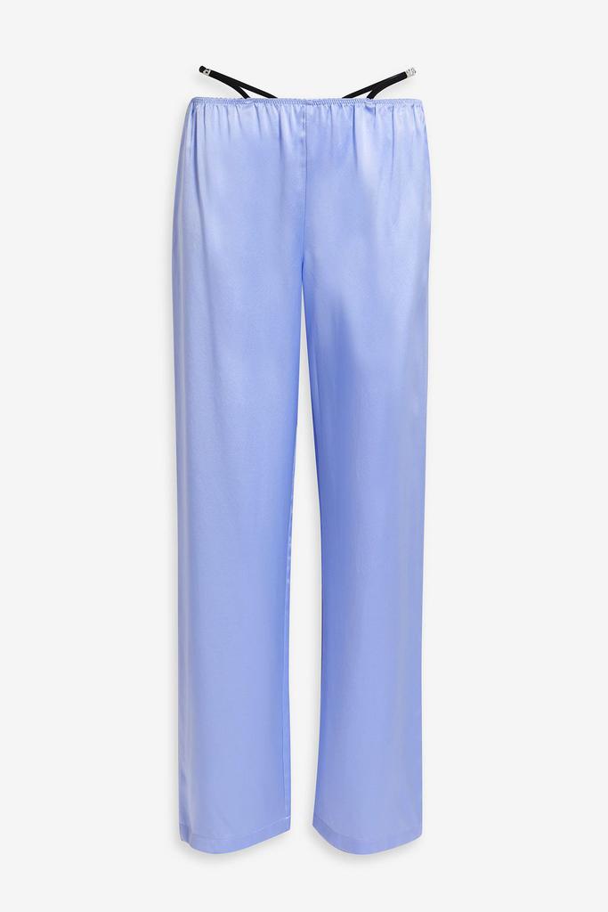 Alexander Wang Crystal-embellished silk-satin straight-leg pants