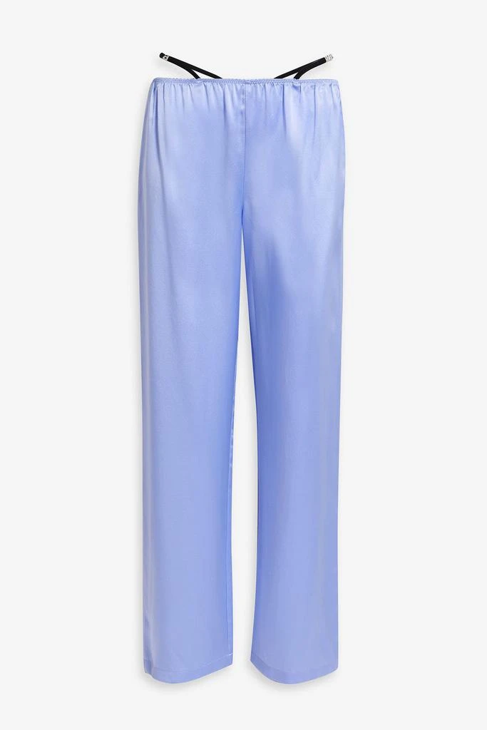 ALEXANDERWANG.T Crystal-embellished silk-satin straight-leg pants 1