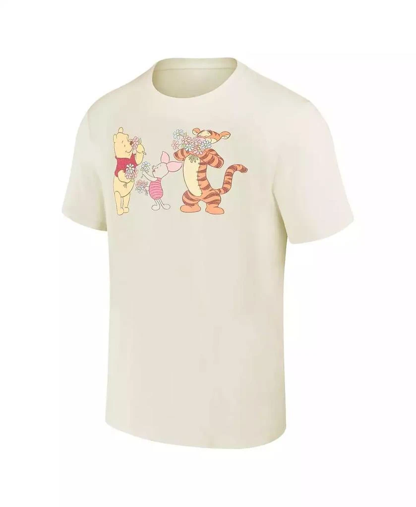 Mad Engine Men's and Women's Cream Winnie the Pooh Flowers T-shirt 3