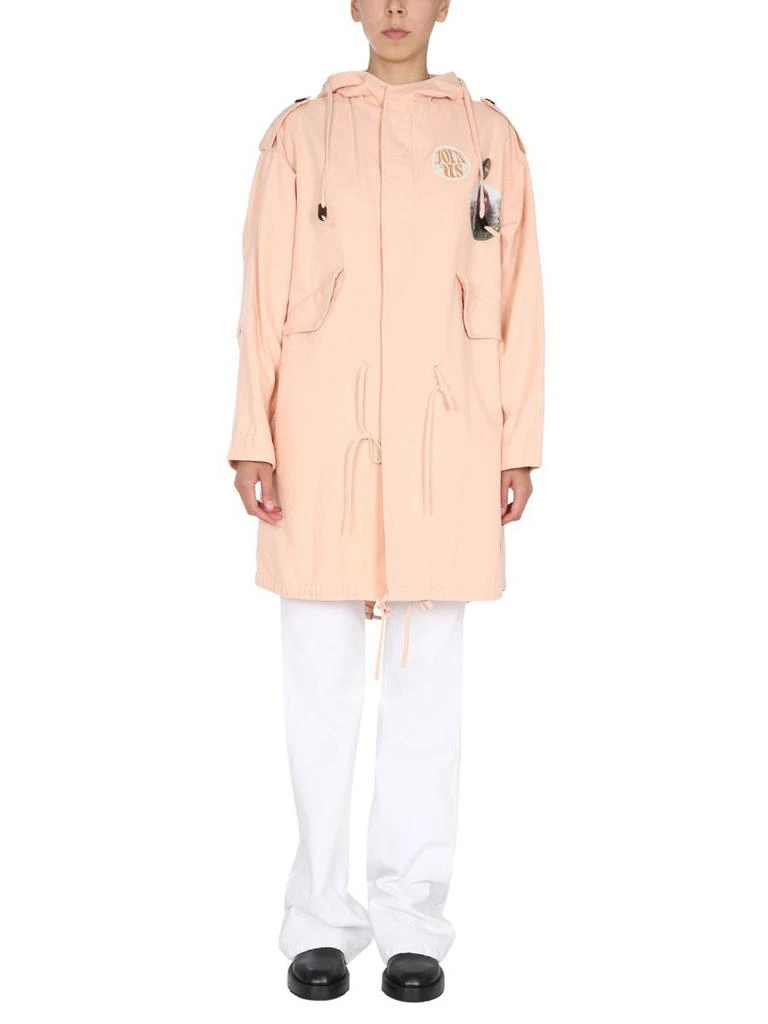 RAF SIMONS Raf Simons Parka With Logo Patch 1