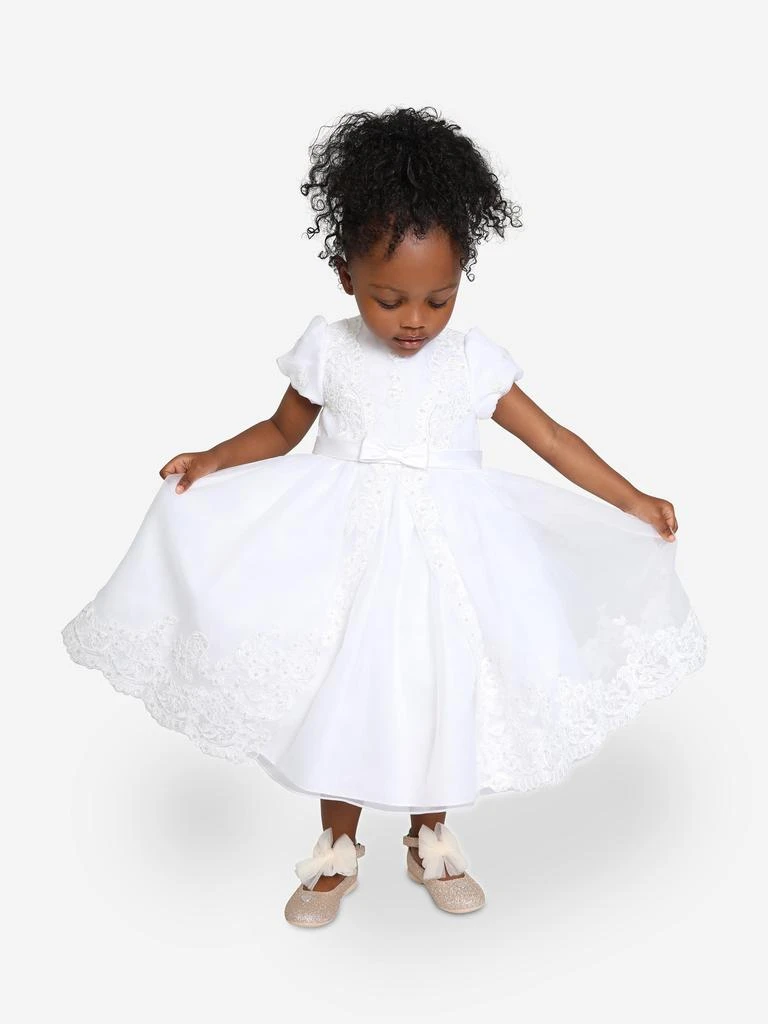 Sarah Louise Sarah Louise Girls Ceremonial Ballerina Length Dress in White 1