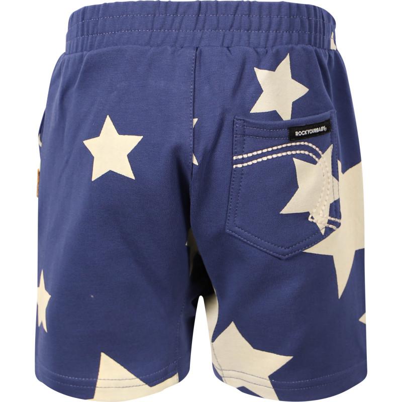 Rock Your Baby Stars print drawstring shorts in blue