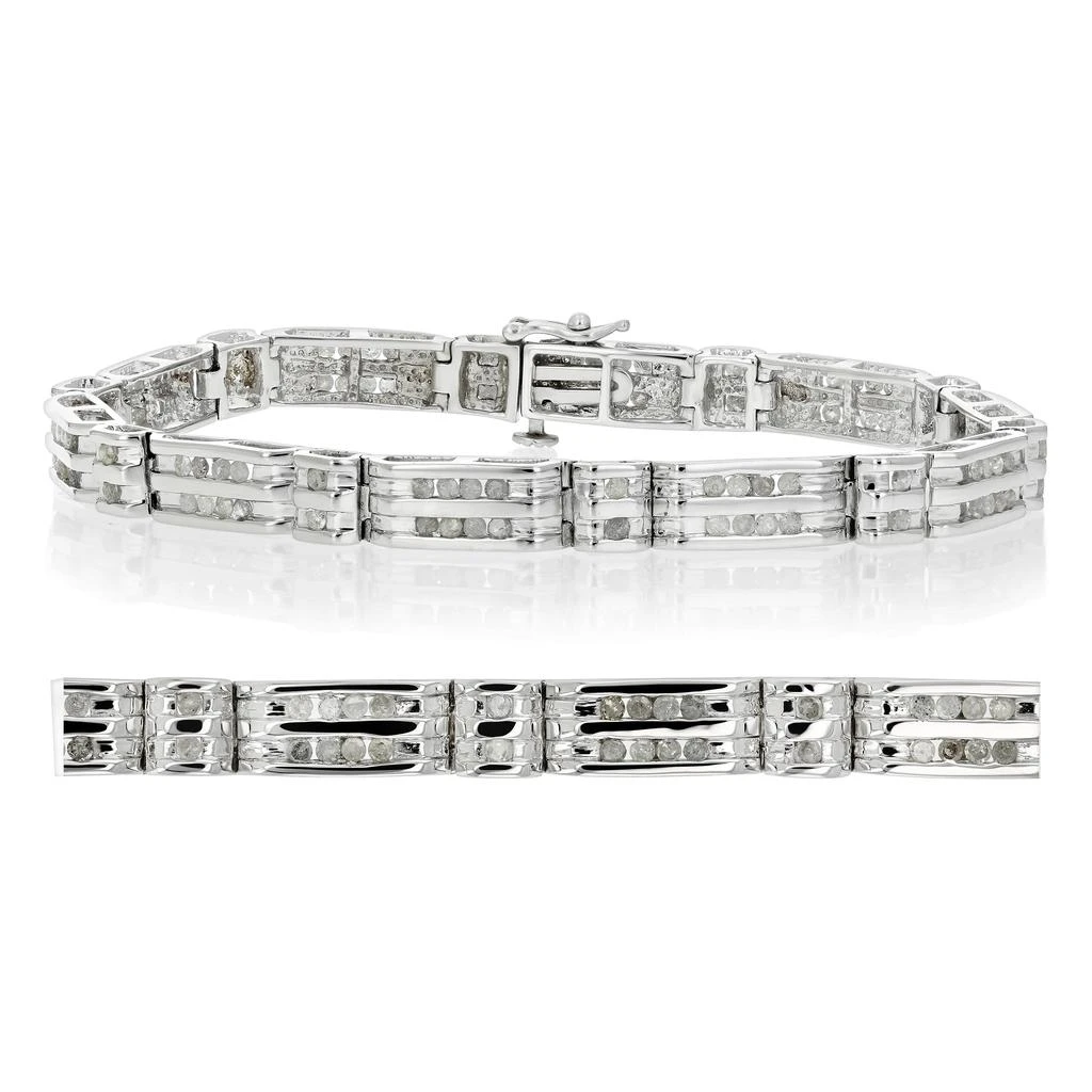 Vir Jewels 1.75 cttw Men's Diamond Bracelet .925 Sterling Silver With Rhodium 9 Inch 12 Grams 1