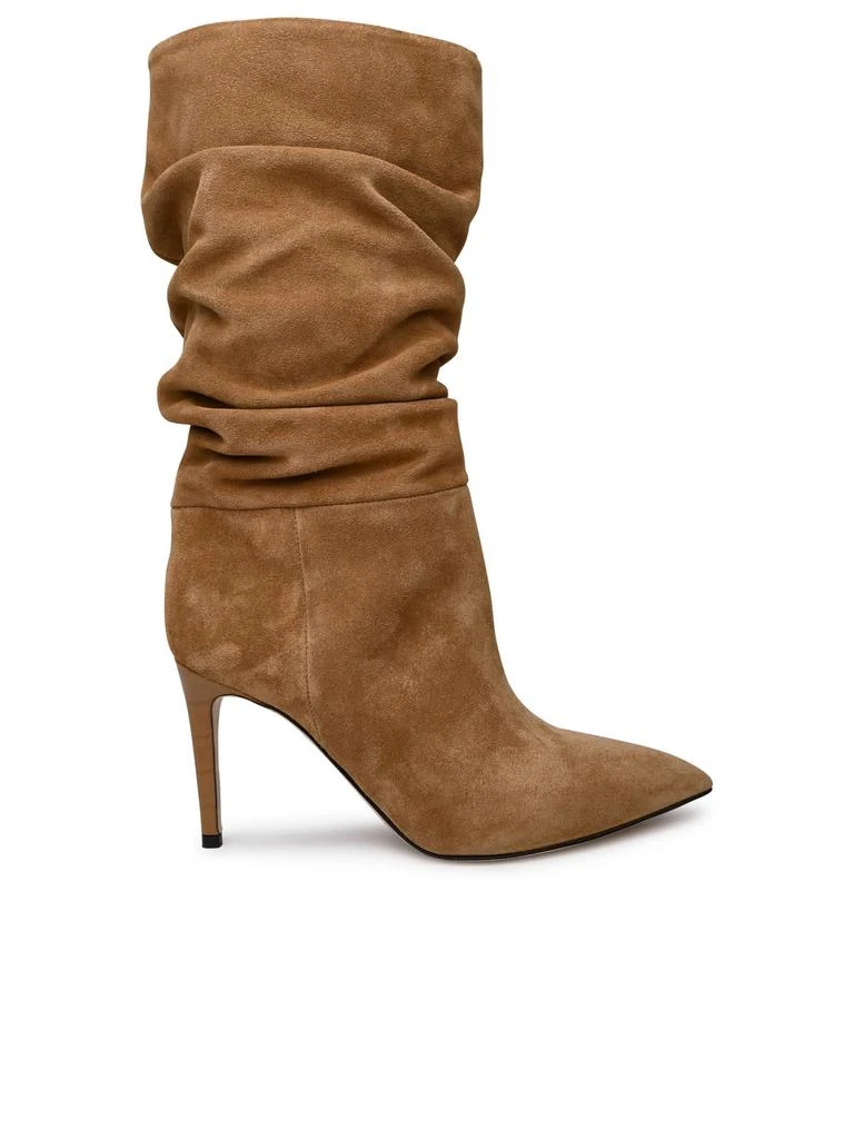 Paris Texas Camel Velour Slouchy Boots 1