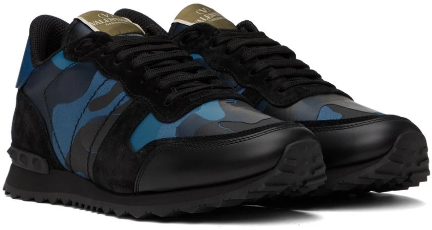 Valentino Black & Blue Rockrunner Sneakers 4