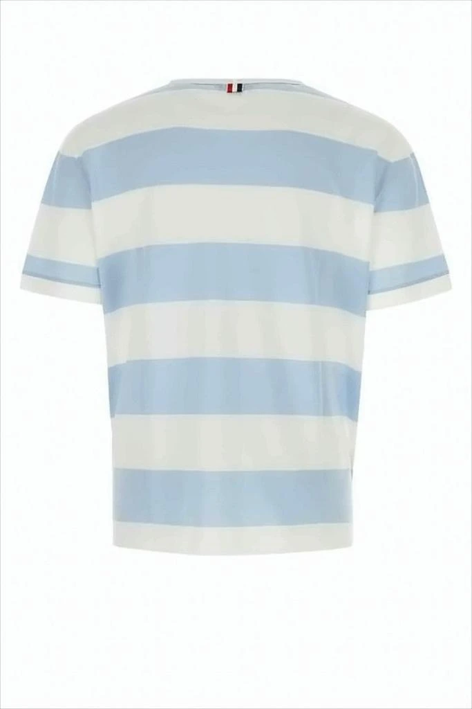 Thom Browne Light Blue Striped Short-Sleeved T-Shirt 2