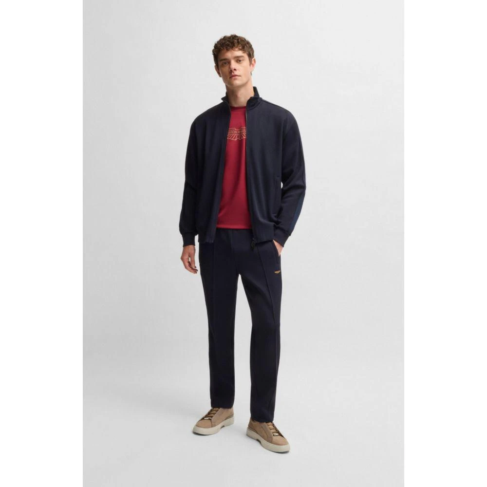 Hugo Boss x ASTON MARTIN jersey jacket with perforated leather stripe 2