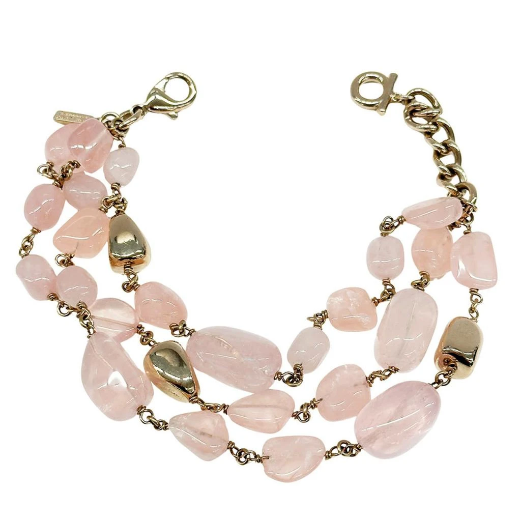 Salvatore Ferragamo gold pink Charm Bracelet (Pre-Owned) 2