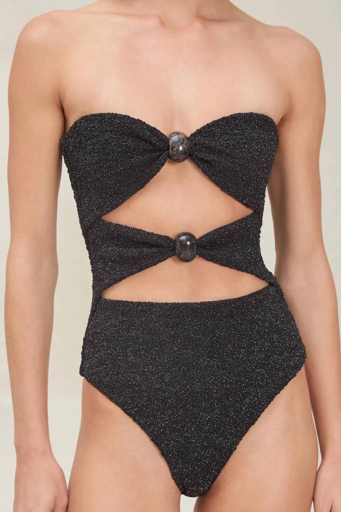 Devon Windsor Misha Full Piece Bikini In Raven