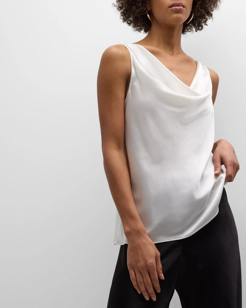 Christine Lingerie Cowl-Neck Silk Tank 7