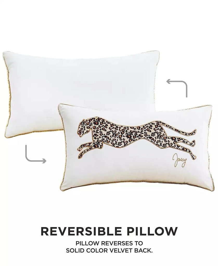 Juicy Couture Velvet Cheetah Decorative Pillow, 14" x 24 4