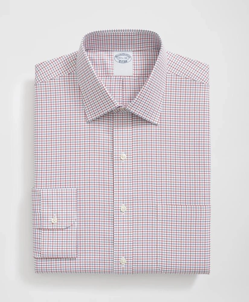 Brooks Brothers Brooks Brothers Explorer Collection Non-Iron Twill Ainsley Collar, Tattersall Dress Shirt 3