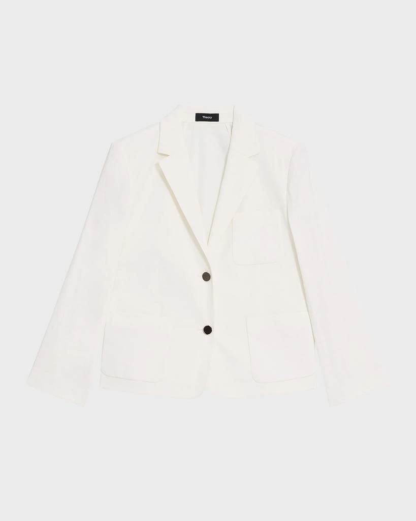 Theory Shrunken Patch-Pocket Blazer Jacket 1