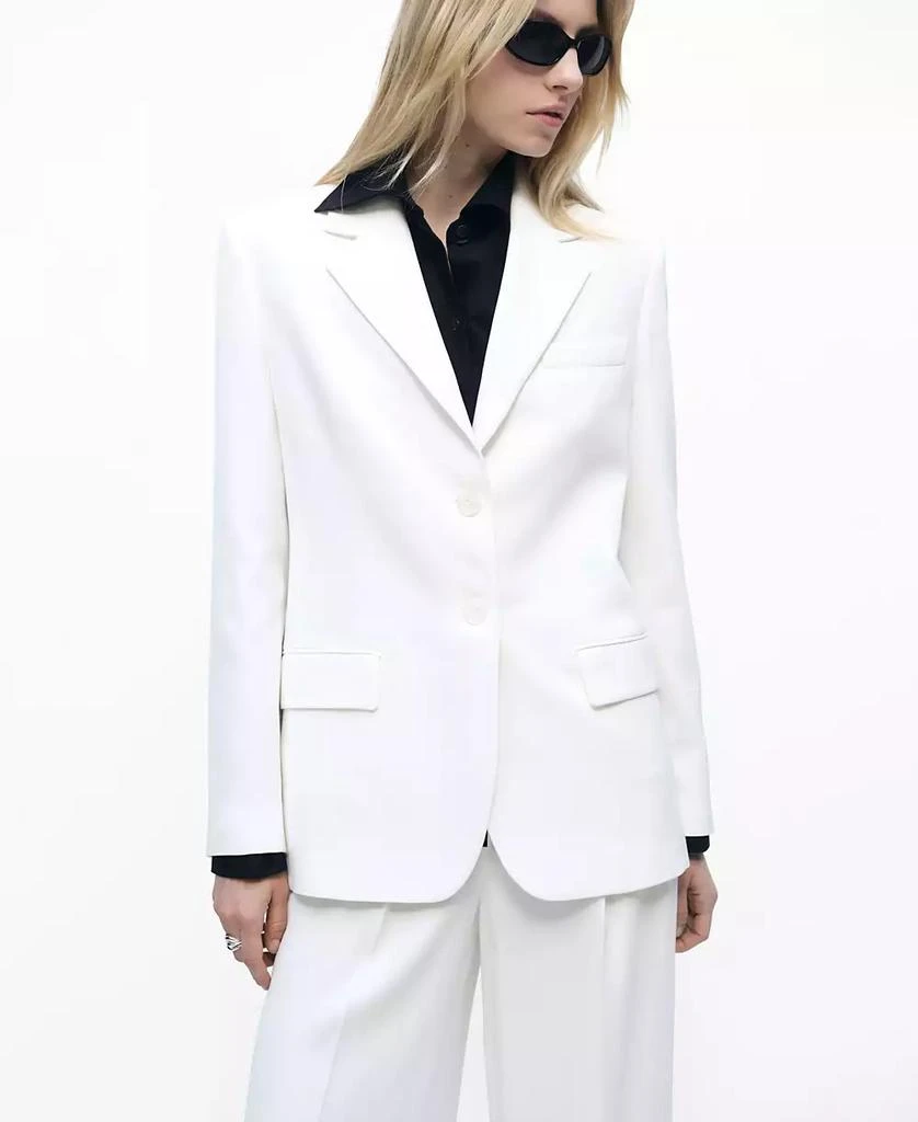 Mango Women's Straight Button Suit Blazer 1