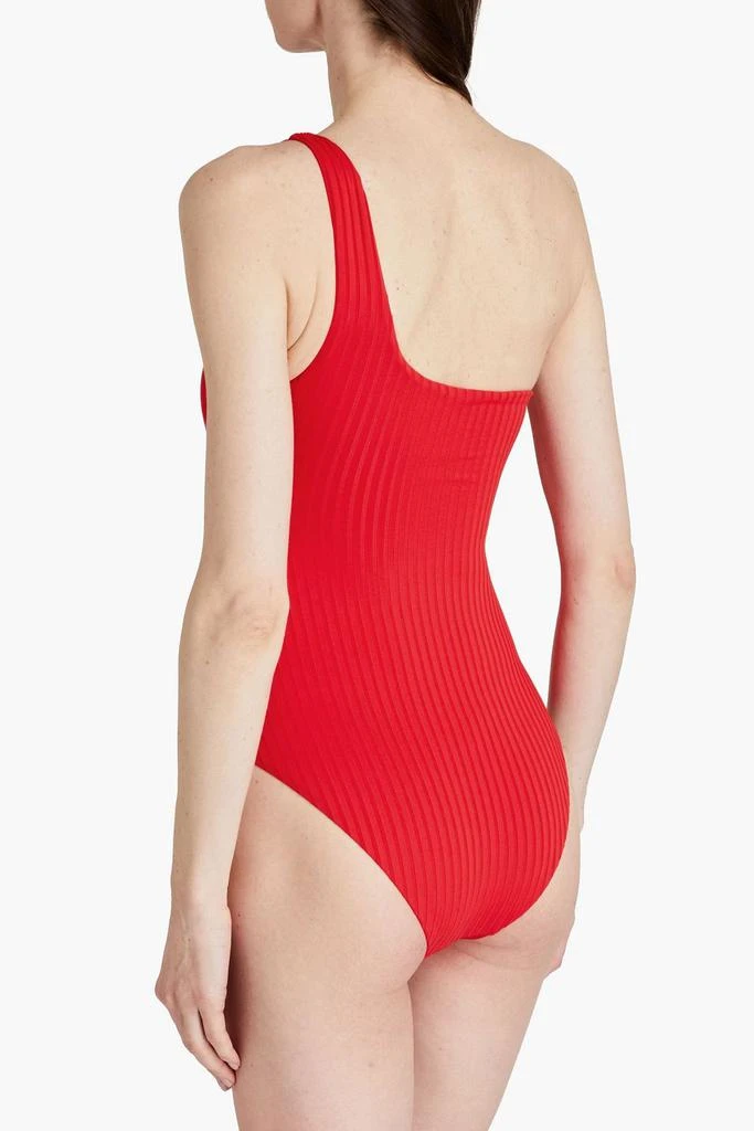 MELISSA ODABASH Palermo one-shoulder ribbed swimsuit 3