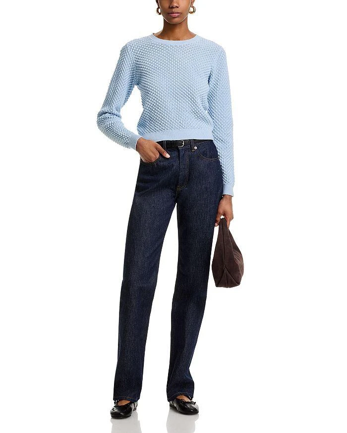 AQUA Long Sleeve Popcorn Stitch Sweater - Exclusive 2