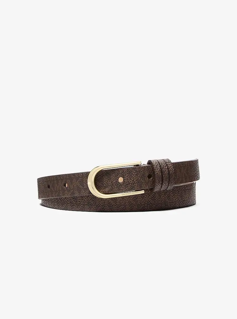 Michael Kors Signature Logo Skinny Belt