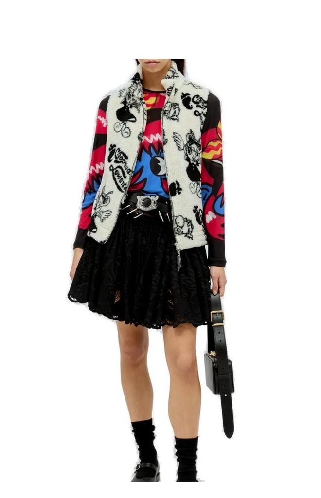 CHOPOVA LOWENA Chopova Lowena Cartoon Fleece Zipped Vest 3