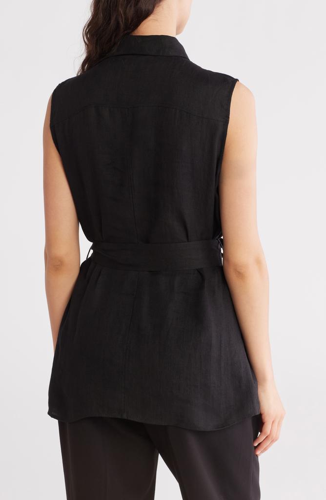 Theory Sleeveless Tie Belt Drape Top