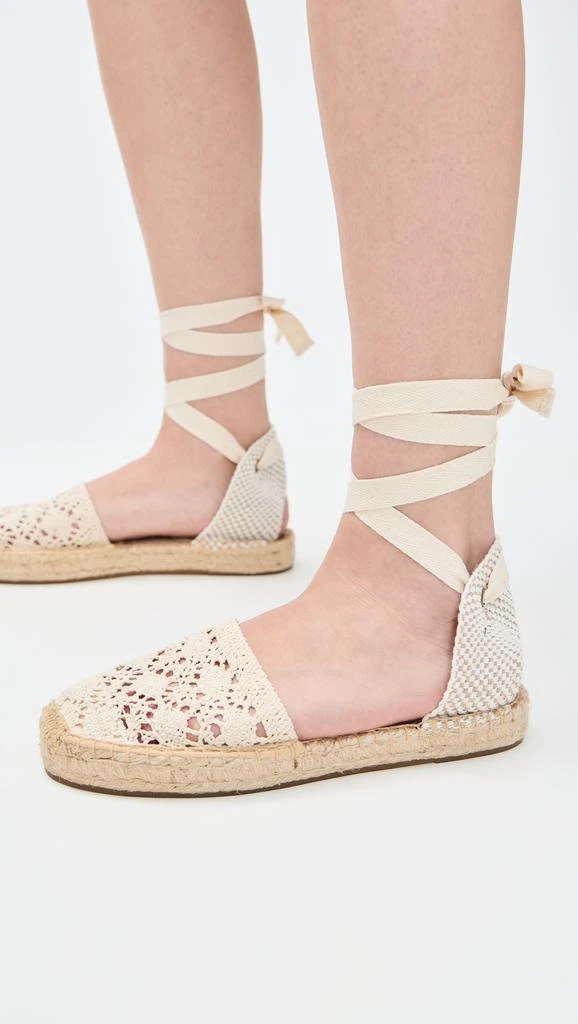 Soludos The Lauren Lace Up Crochet Espadrilles 4