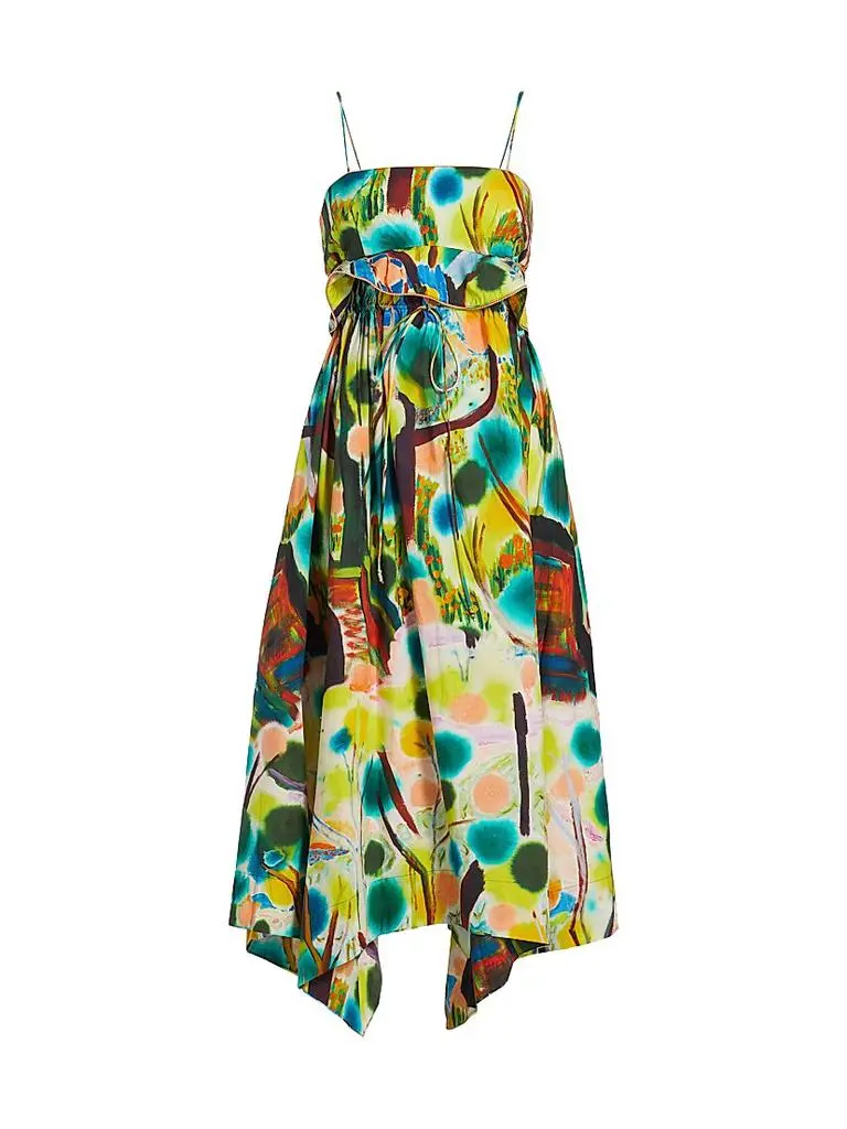 Ulla Johnson Women's Leighton Printed Cotton Midi-Dress - Ignoring The Present - Size 00 Ulla Johnson Women's Leighton Printed Cotton Midi-Dress - Ignoring The Present - Size 00