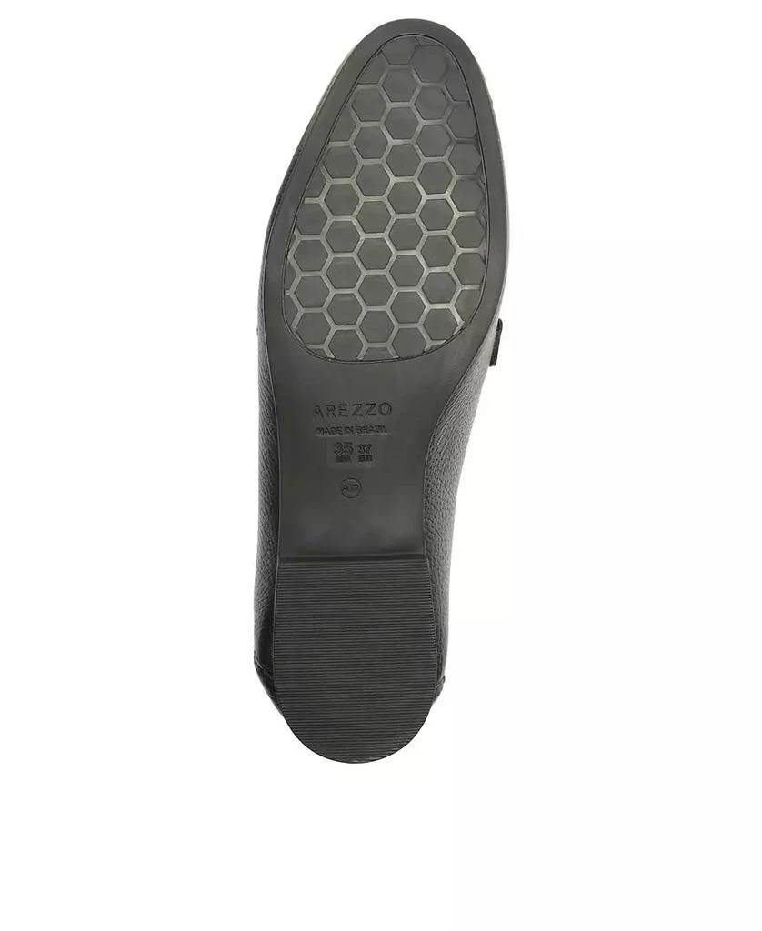 Arezzo Emma Horse Bit Pebble Leather Classic Loafers 5