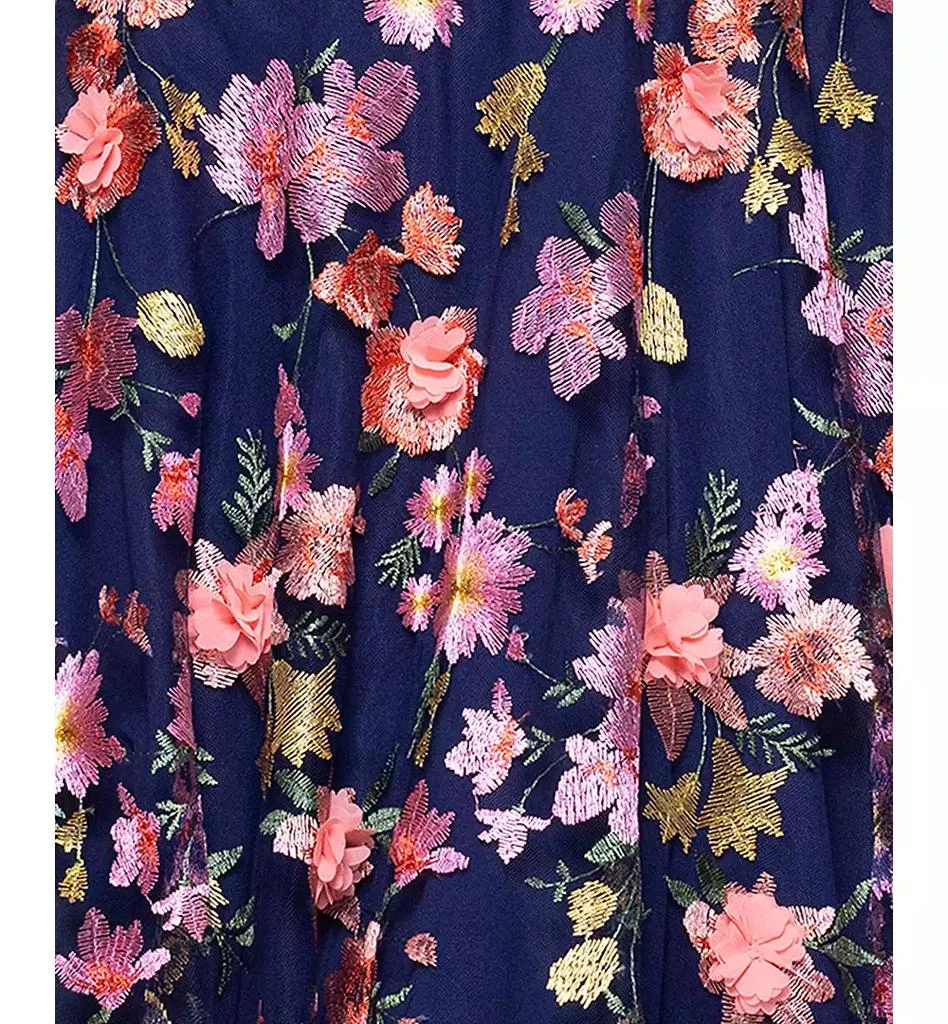 xscape floral pattern lace midi dress Xscape Evenings 