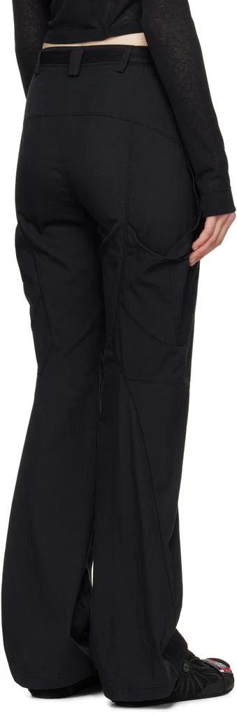 Hyein Seo Black Low-Rise Belted Trousers 3