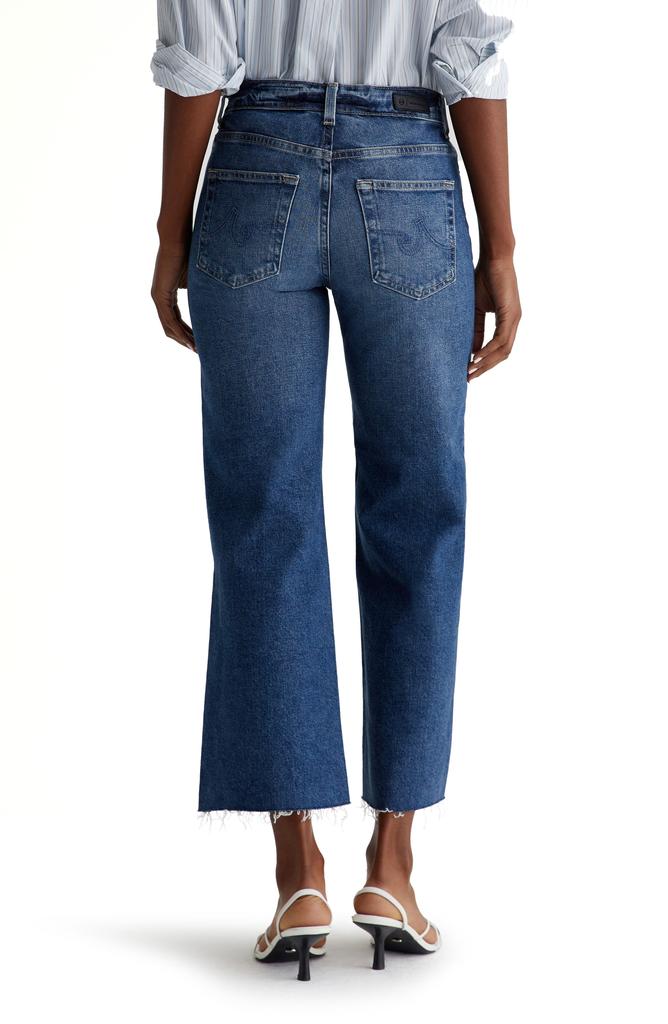 AG Saige Stretch Raw Hem Crop Wide Leg Jeans