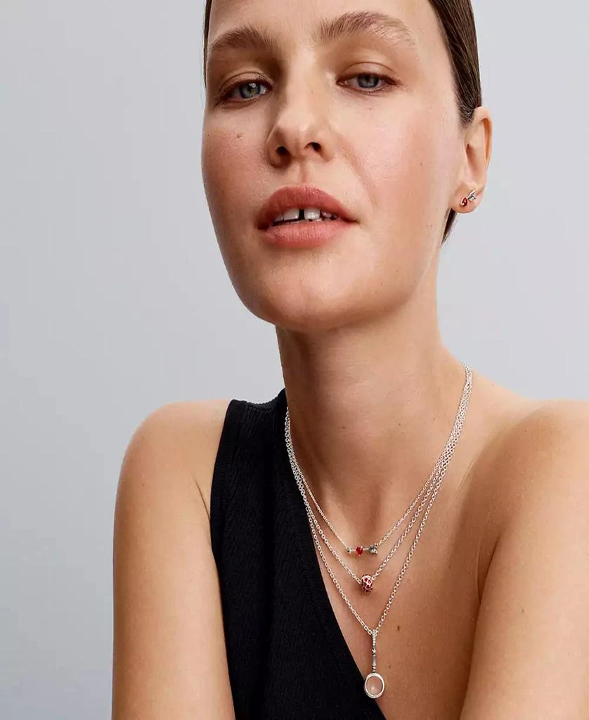 PANDORA Sterling Silver Hearts Round Clip Charms 5