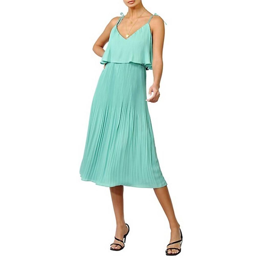 Adelyn Rae Adelyn Rae - Nayla Pleated Overlay Midi Dress