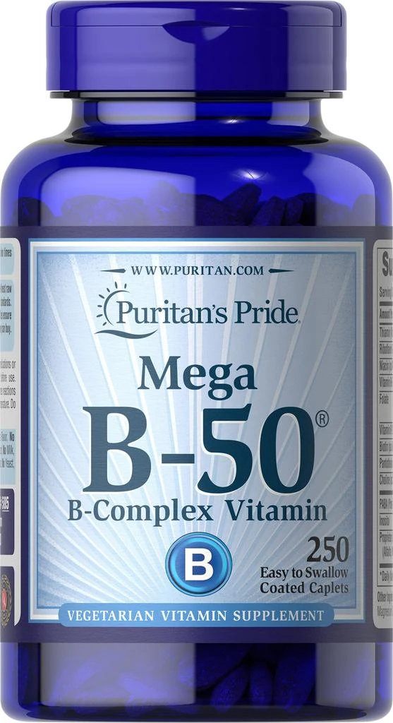 Puritan's Pride Vitamin B-50® Complex 250 Caplets 1