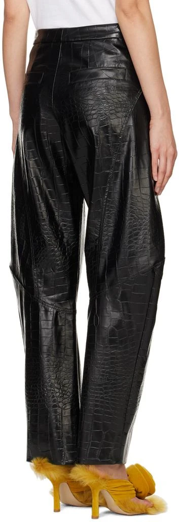 Puppets and Puppets Black Elliot Faux-Leather Trousers 3