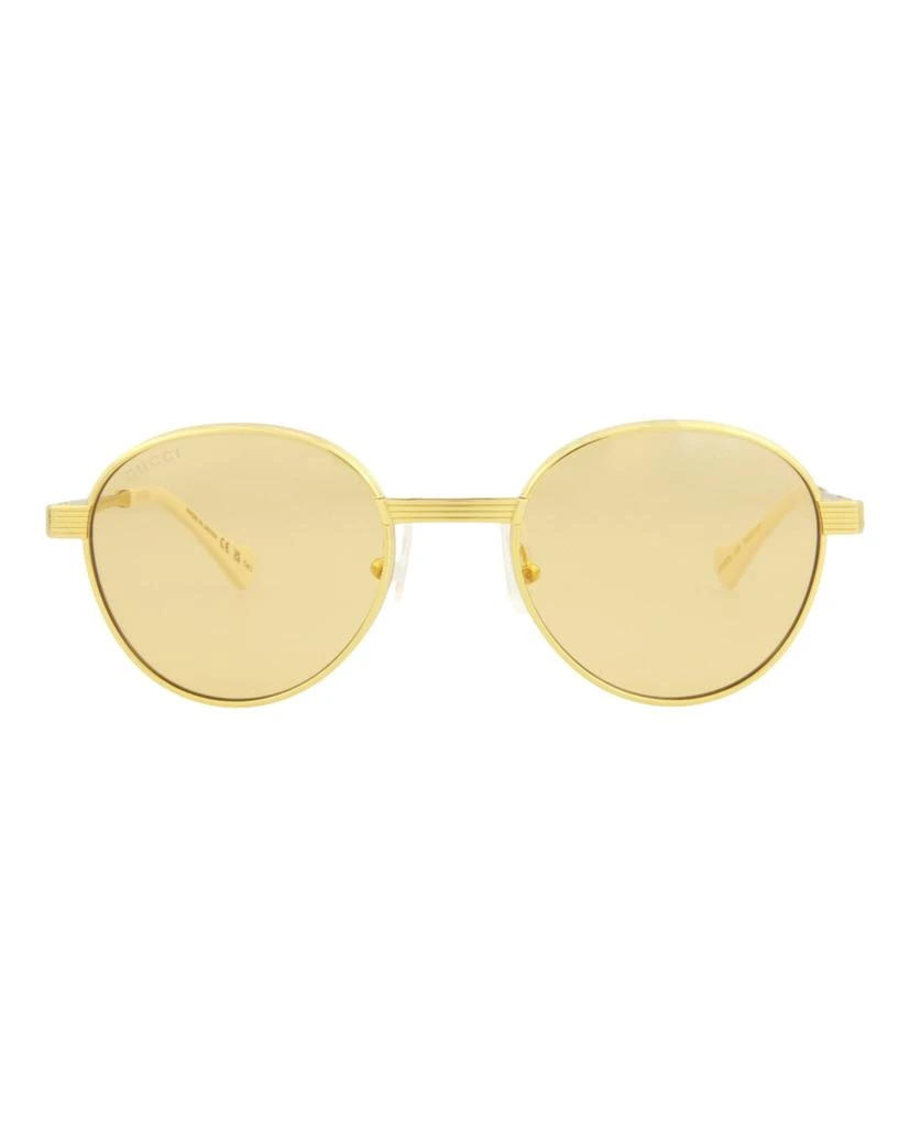 Gucci Round-Frame Metal Sunglasses 1