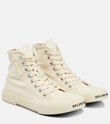 Balenciaga Paris distressed high-top sneakers 1