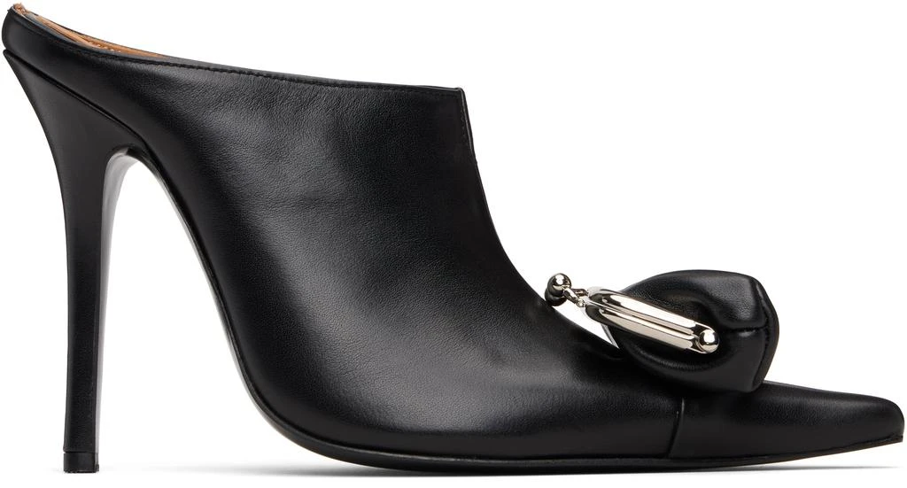 pushBUTTON Black Coin Purse Pointy Heels