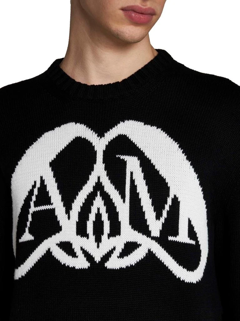 Alexander McQueen Alexander McQueen Logo Printed Crewneck Sweatshirt 4