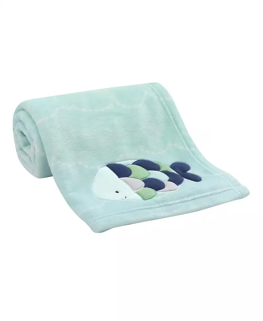 Lambs 
Ivy Oceania Blue Nautical Fish Luxury Coral Fleece Baby Blanket