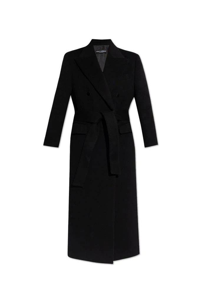 Dolce
Gabbana Dolce
Gabbana Double-Breasted Belted Coat from Cettire