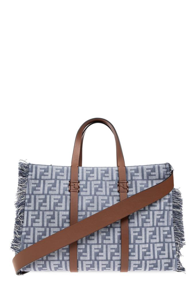 Fendi Fendi Summer FF Jacquard Fringed Tote Bag - Tote Bags