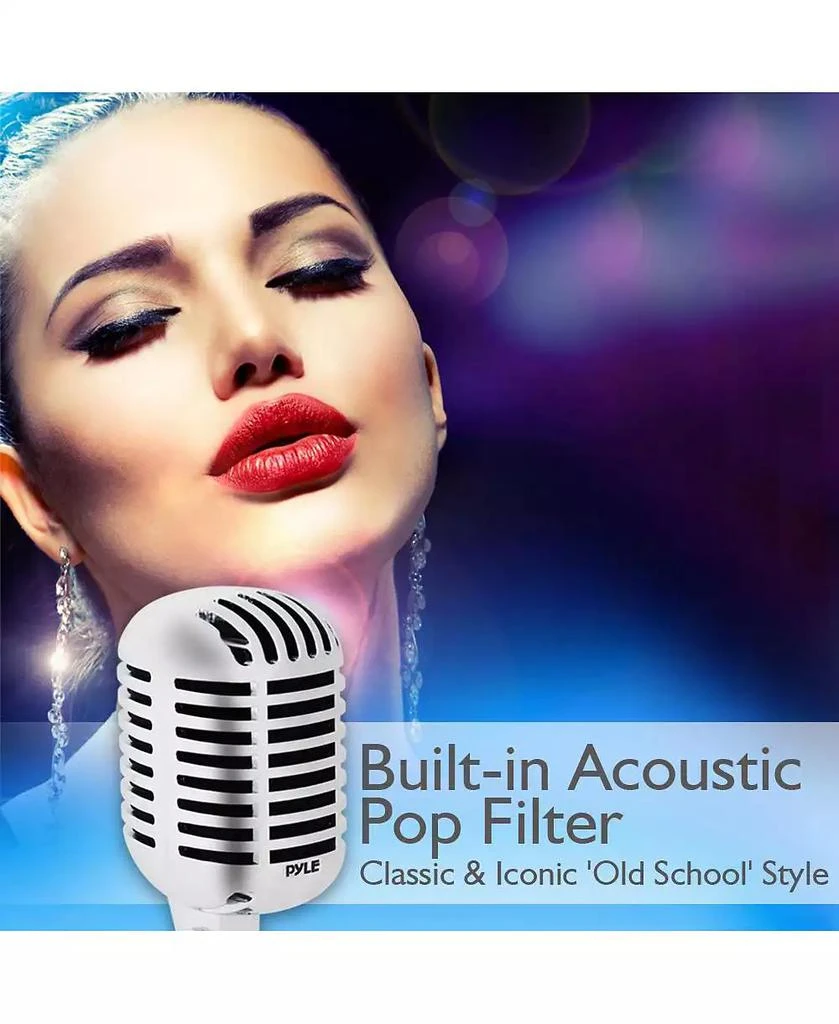 Pyle Classic Retro Dynamic Vocal Microphone – Vintage Style with 16
XLR Cable 4