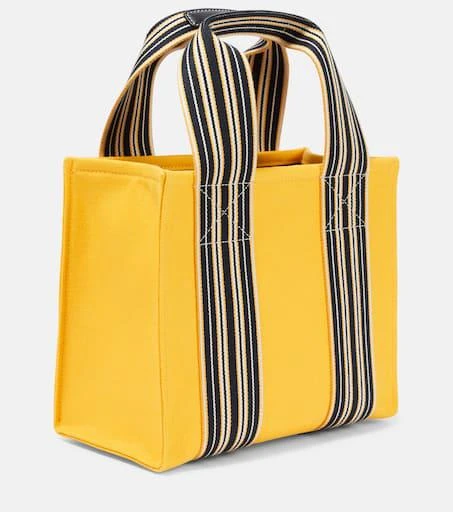 Loro Piana The Suitcase Stripe Mini canvas tote bag 4