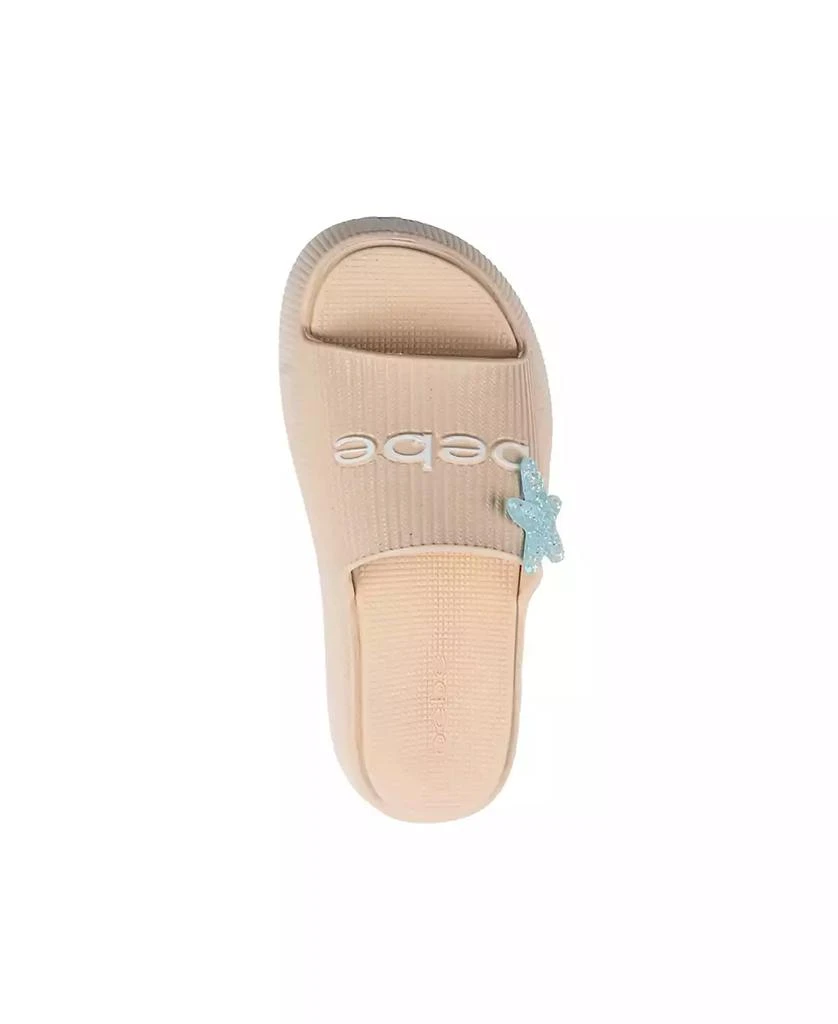 Bebe Little and Big Girls Stylish and Comfortable Summer Platform with Starfish Charm Slides 6