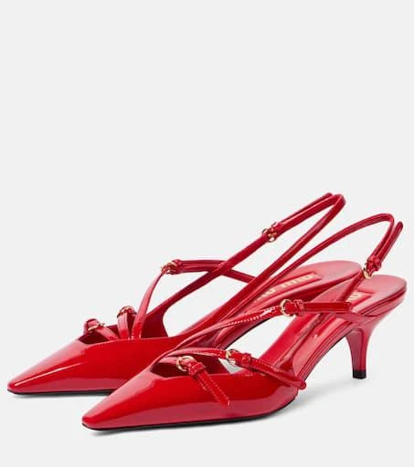 Miu Miu Patent leather slingback pumps 5